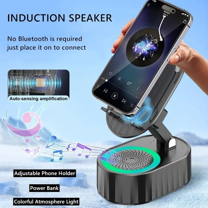 Avtoit | Handy Stand with Induction Speaker & Power Bank