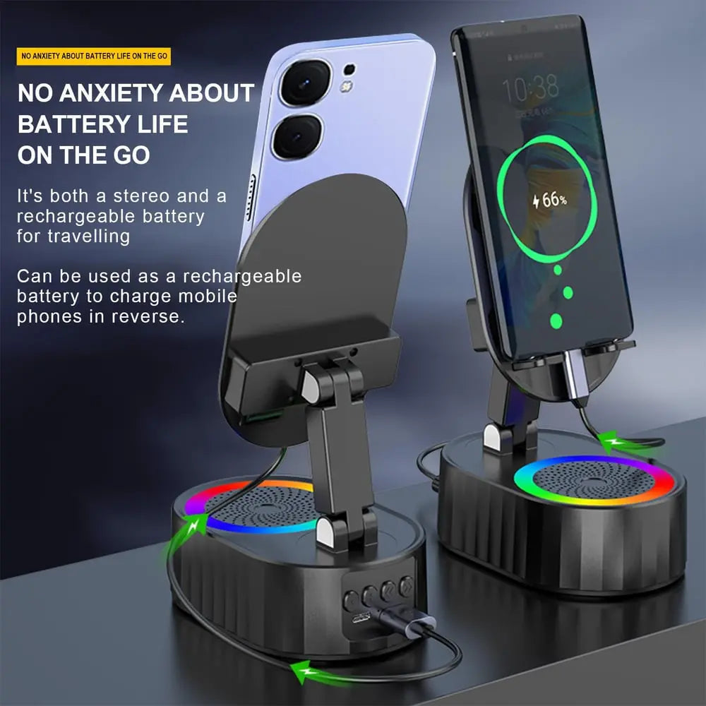 Avtoit | Handy Stand with Induction Speaker & Power Bank