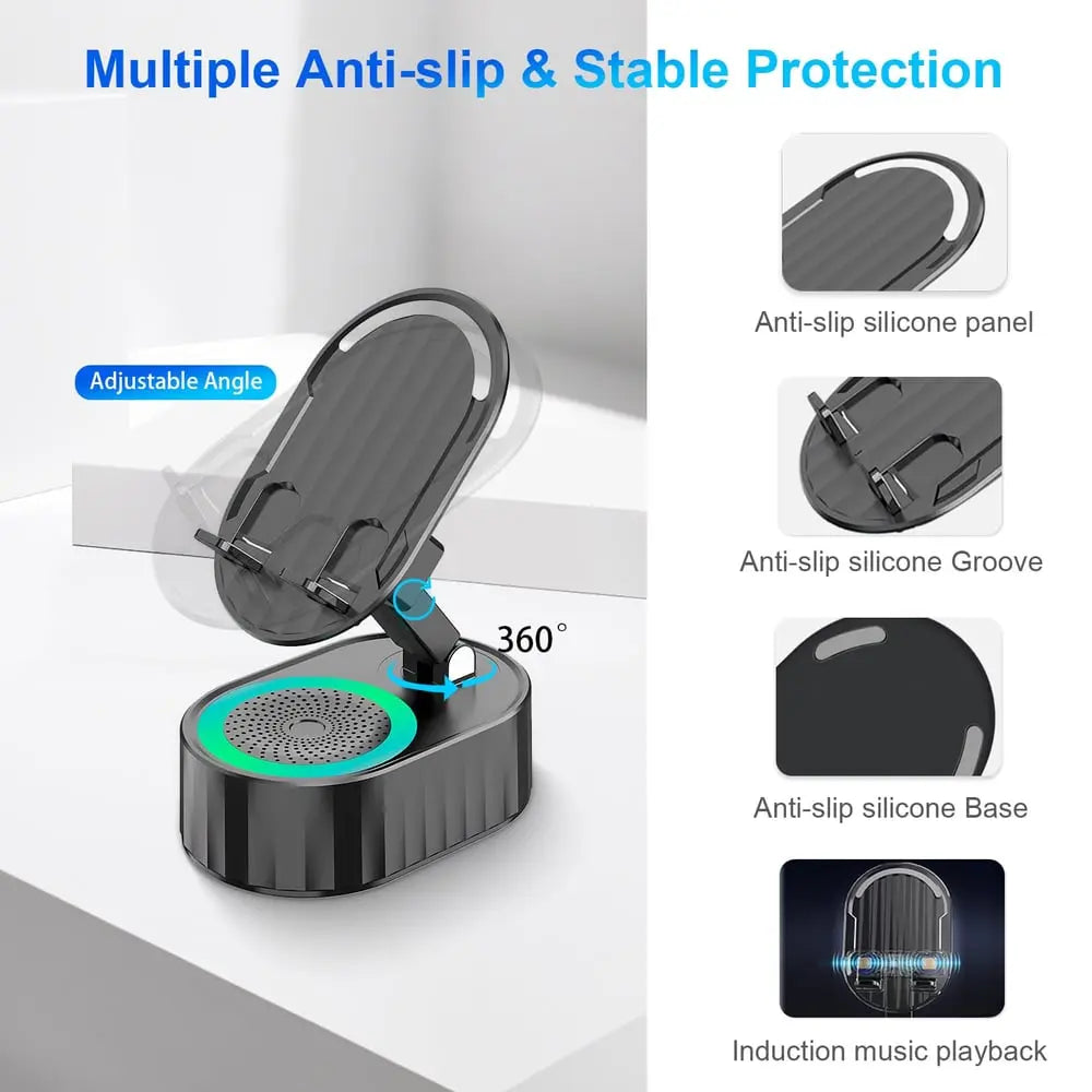 Avtoit | Handy Stand with Induction Speaker & Power Bank