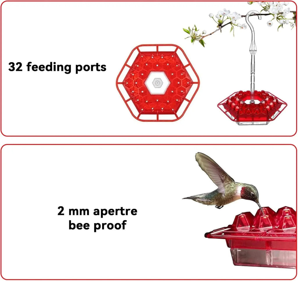Avtoit | Hanging Nectar Dispenser – Attracts Hummingbirds & Keeps Insects Away