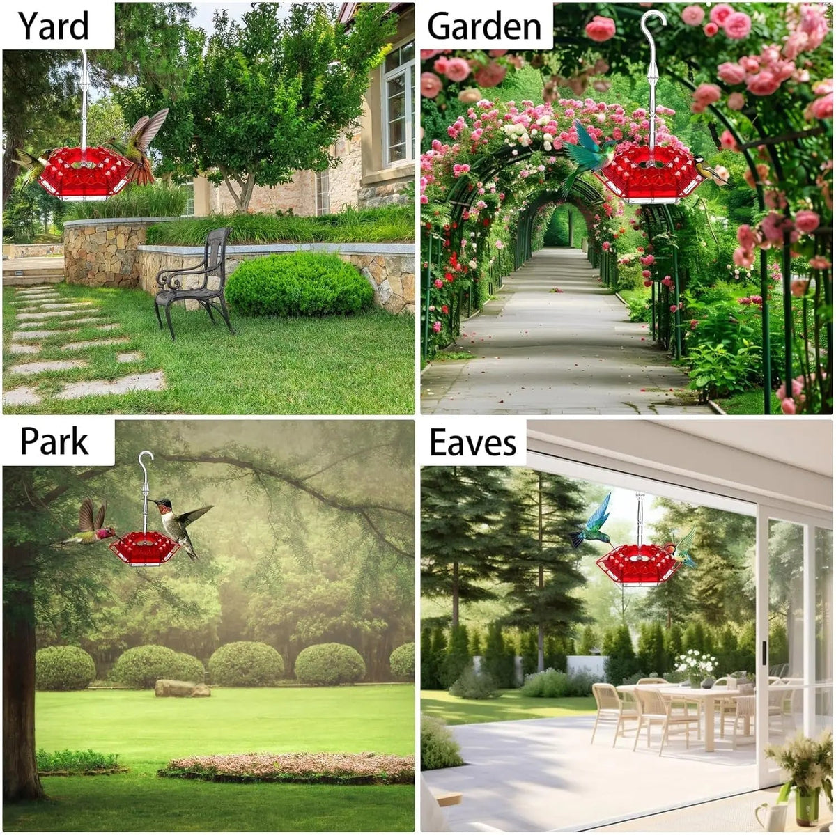 Avtoit | Hanging Nectar Dispenser – Attracts Hummingbirds & Keeps Insects Away