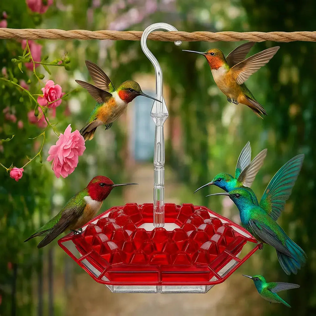 Avtoit | Hanging Nectar Dispenser – Attracts Hummingbirds & Keeps Insects Away