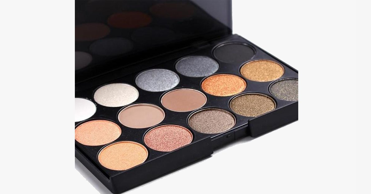 Avtoit | Hazel-Midnight Blue Eyeshadow Palette with 15 Colors - Smooth & Consistent Eyeshadow for a Bold Look