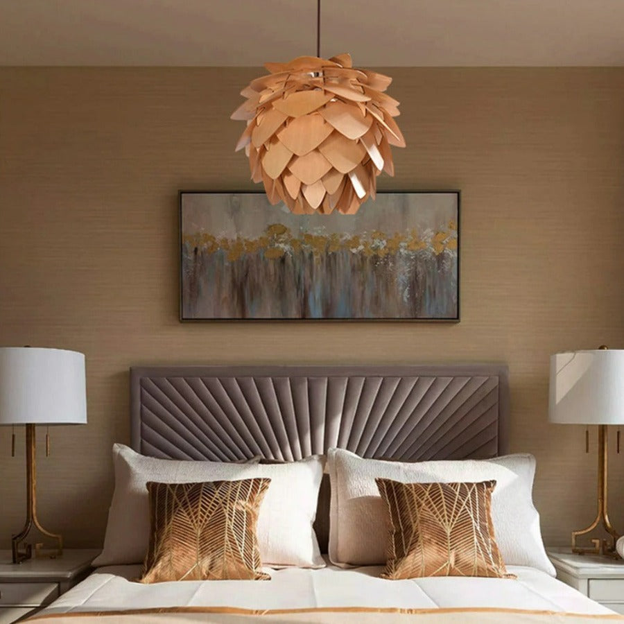 Avtoit | Handcrafted Wooden Pine Cone Pendant Light