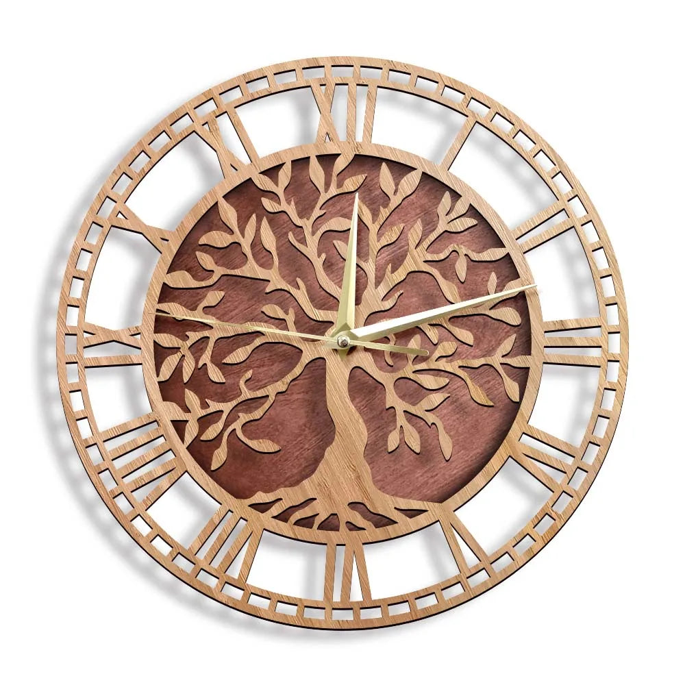 Avtoit | WoodArt | Rustic wall clock made of wood in vintage style