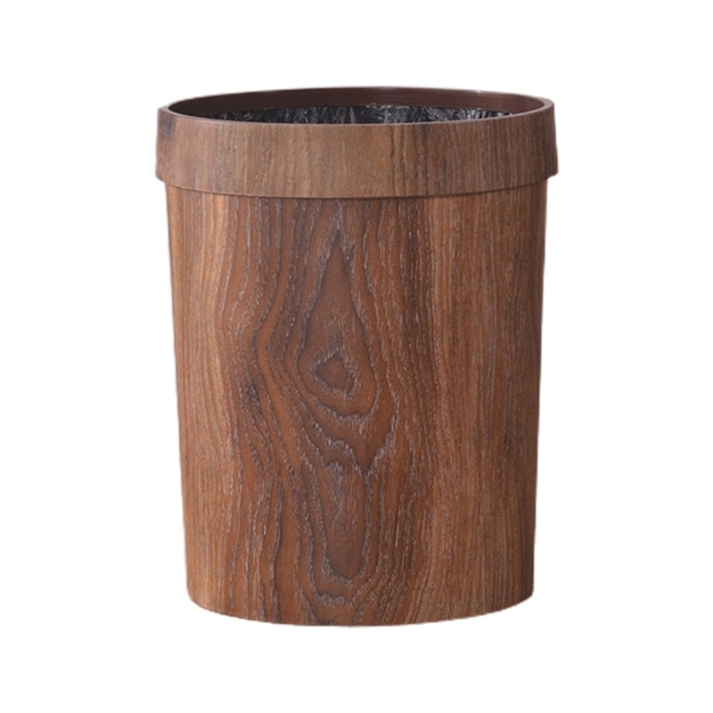 Avtoit | Elegant Retro Wooden Grain Trash Can