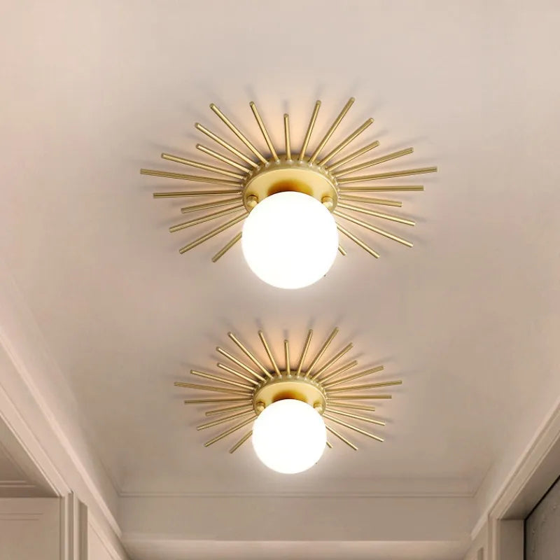 Avtoit | HaloBeam – Elegant Glass and Iron Wall Lamp for Classic Touch