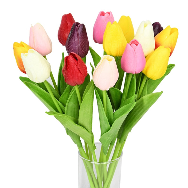 Avtoit | Artificial Flower Bouquet with Tulips, Decoration (10 Pieces)