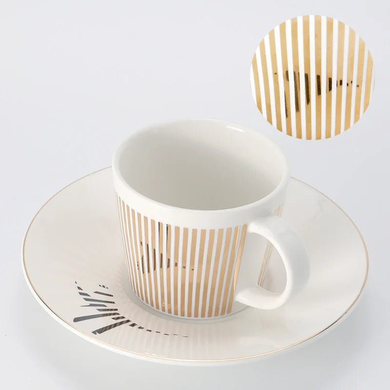 Avtoit | Creative dynamic SLR cup Leopard anamorphic zebra cup Luycho coffee tea cup set with coaster 90ml-225ml