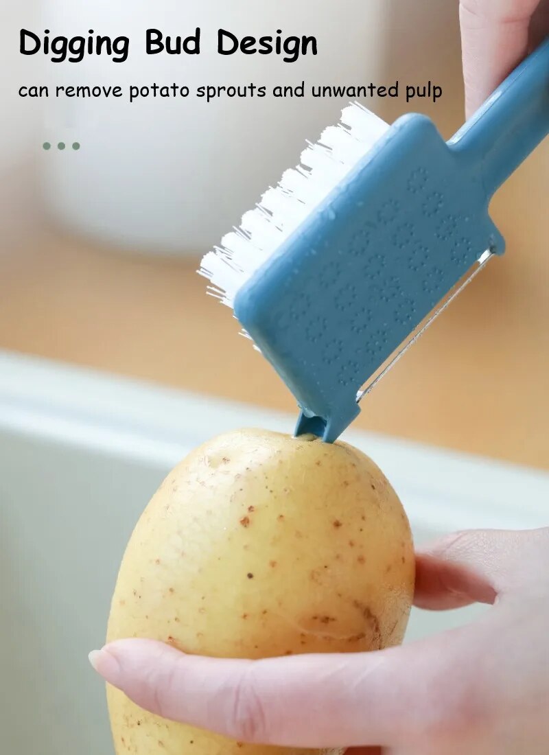 Avtoit | 5in1 Stainless Steel Peeler Grater Kitchen Brush