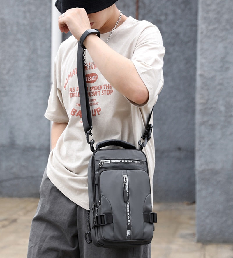 Avtoit | Waterproof Oxford Crossbody Bag, Anti-Theft Sling Bag, USB Charging & Multi-Pocket Design