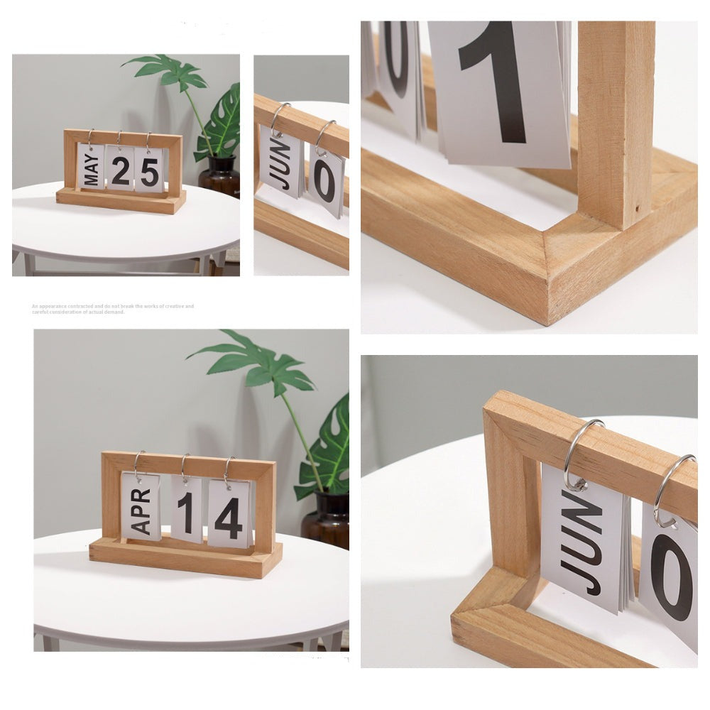 Avtoit | Wooden Flip Desktop Daily Calendar