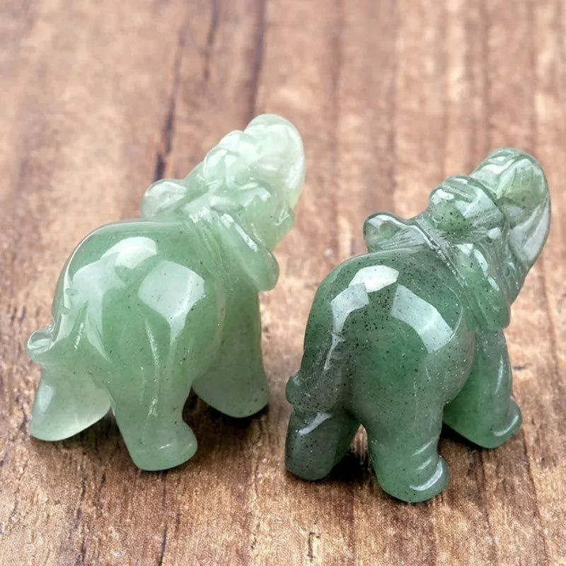 Avtoit | Green Aventurine Jade Stone Elephant Statue