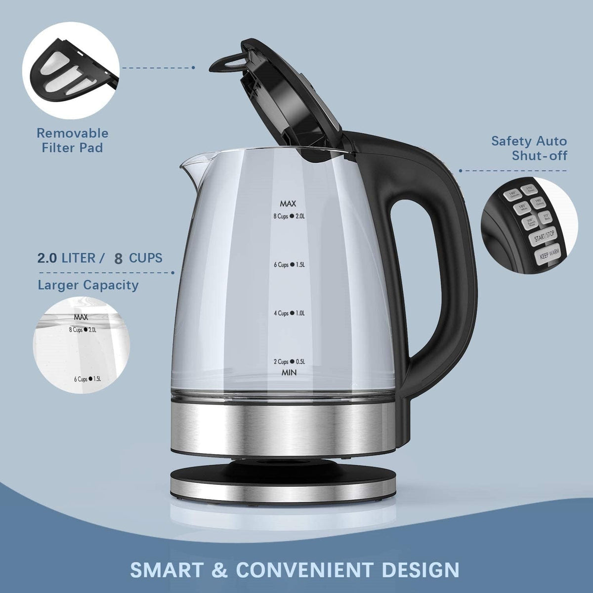 Avtoit | Smart Auto Temperature Electric Kettle