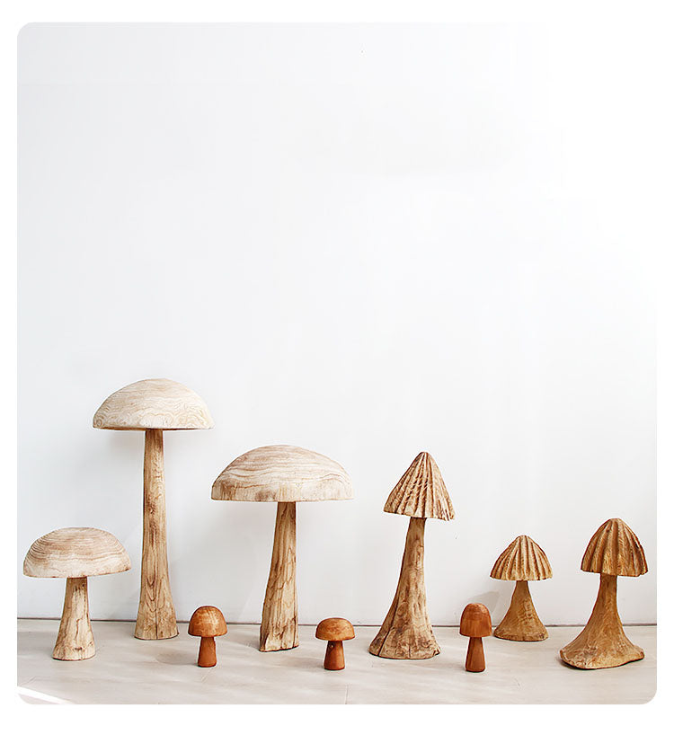 Avtoit | Mushroom Solid Wood Sculpture Home Decor