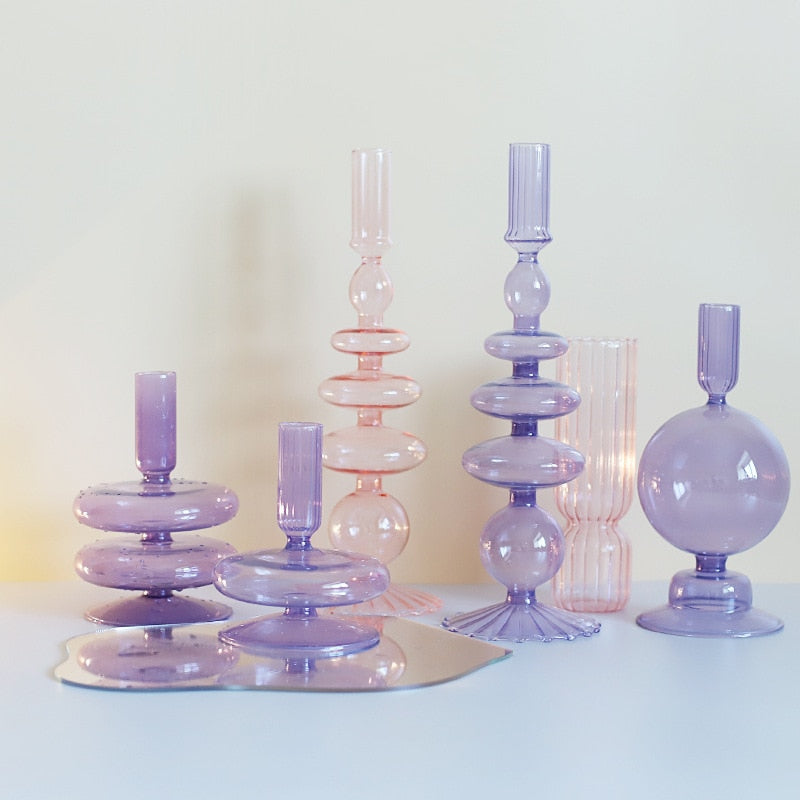 Avtoit | Lilac Candle Holder made of Glass