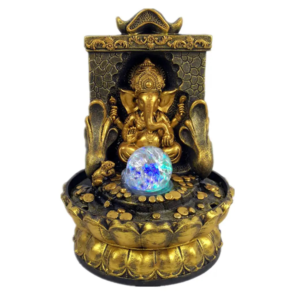 Avtoit | Stunning Ganesha Statue with LED Inner Water Source