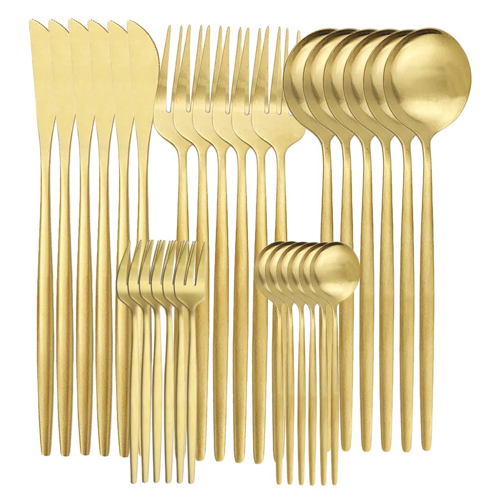 Avtoit | High-Quality Stainless Steel Cutlery Set for 6 People - Elegant Cutlery Collection