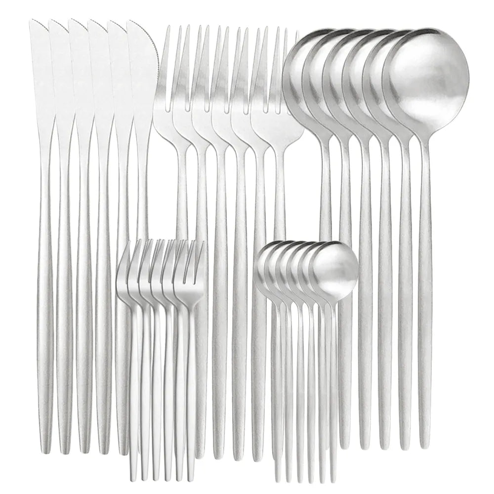 Avtoit | High-Quality Stainless Steel Cutlery Set for 6 People - Elegant Cutlery Collection
