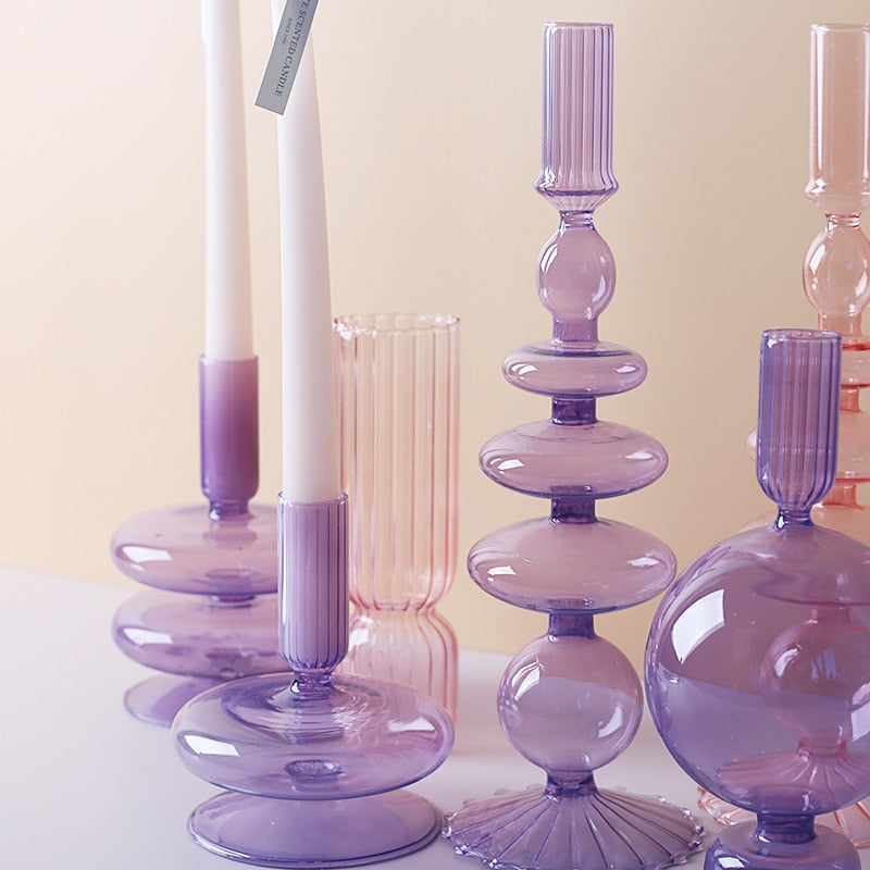 Avtoit | Lilac Candle Holder made of Glass