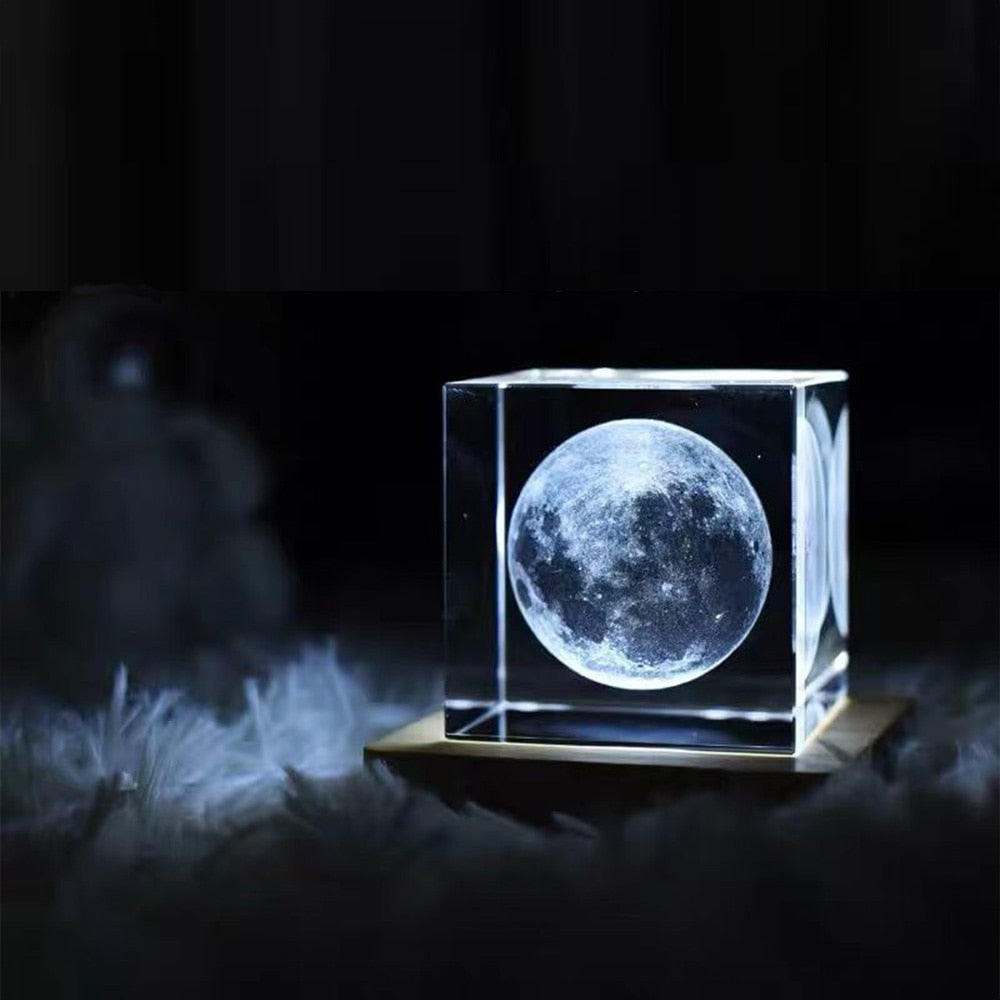 Avtoit | 3D Crystal Cube Moon Nightlight