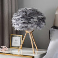 Avtoit | Table Lamp - FeatherLux - Dimmable Light - Elegant Feather Design