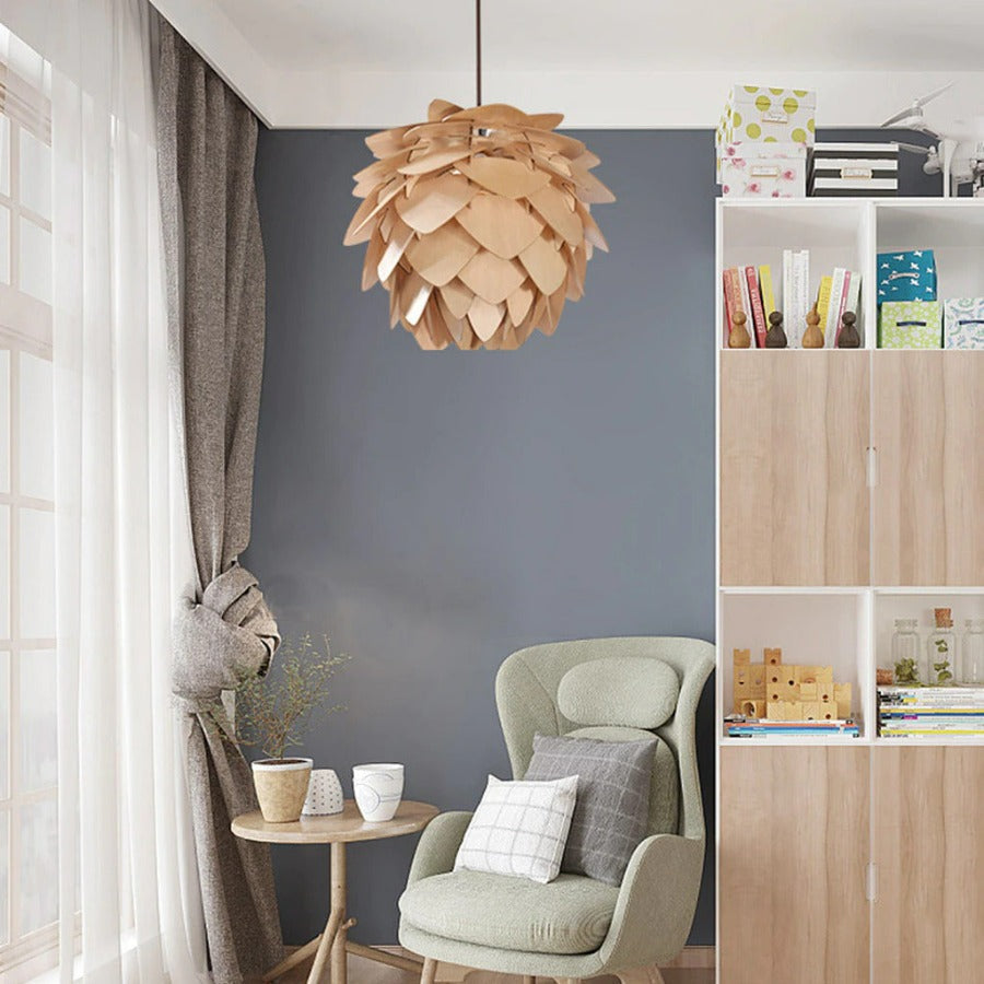 Avtoit | Handcrafted Wooden Pine Cone Pendant Light