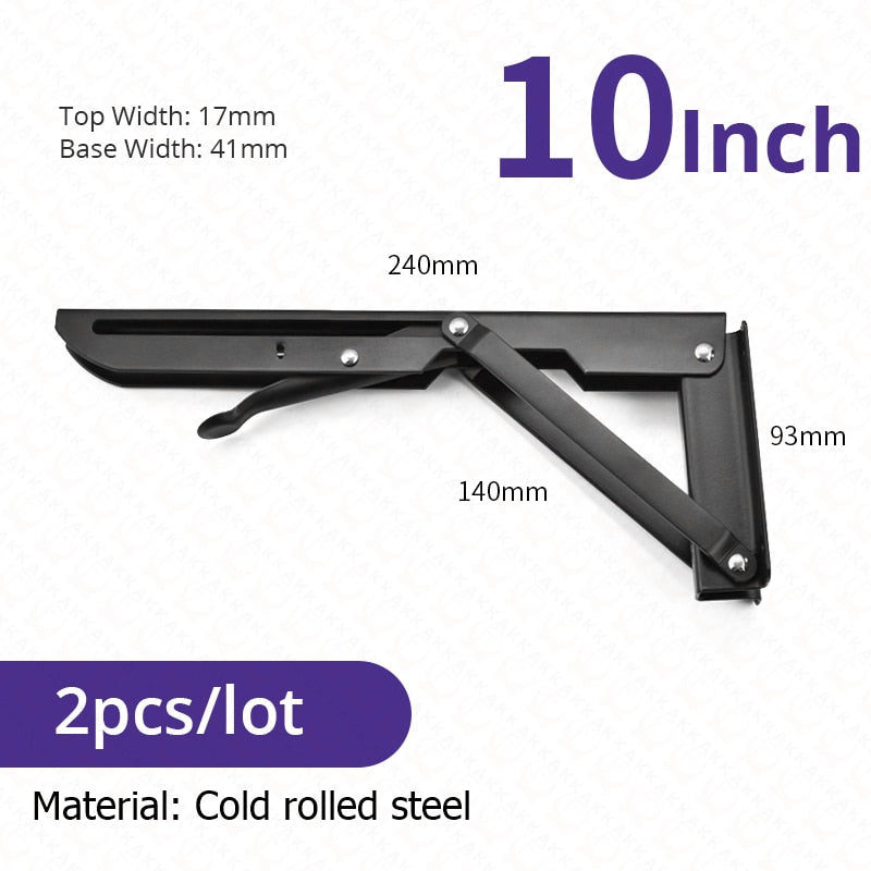 Avtoit | 2-piece set collapsible shelf brackets, heavy-duty, made of stainless steel for tables, motorhomes and space-saving