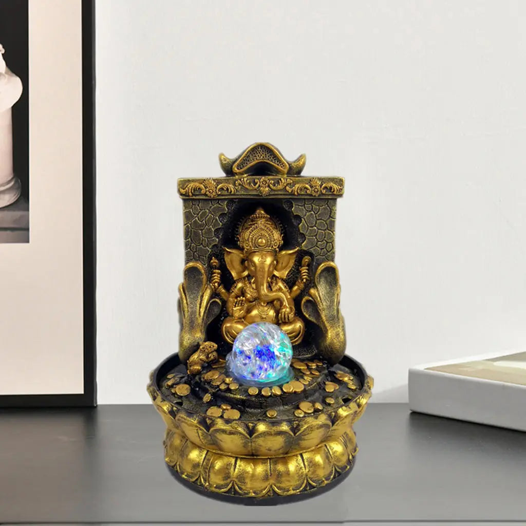 Avtoit | Stunning Ganesha Statue with LED Inner Water Source