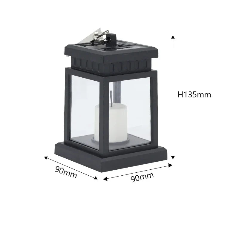 Avtoit | Solar Lantern with LED Candle – Hanging Lamp for Garden & Terrace, Decorative Light for Outdoor