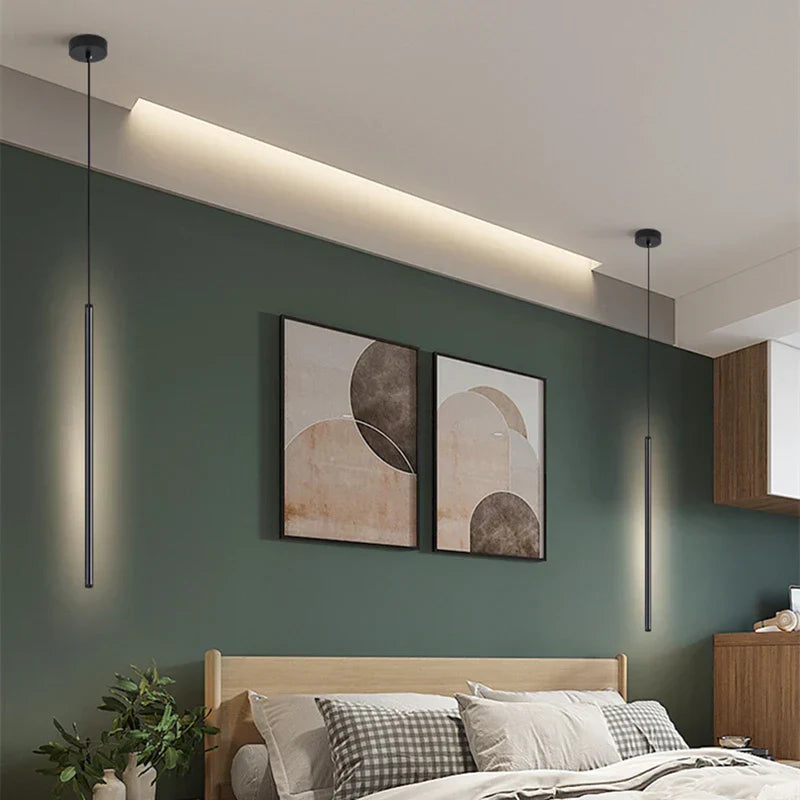 Avtoit | Nordic LED Pendant Light: Minimalist design with creative lines, perfect for the bedroom, dining area