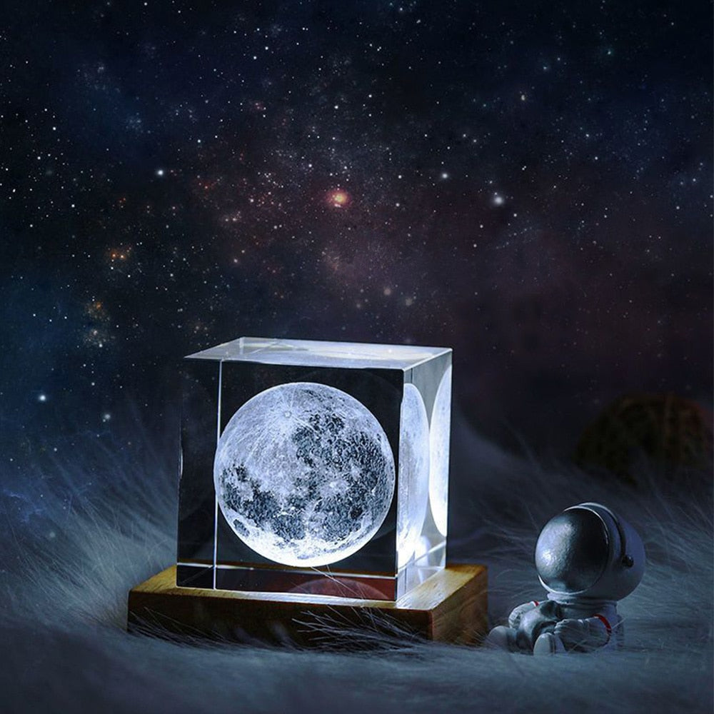 Avtoit | 3D Crystal Cube Moon Nightlight