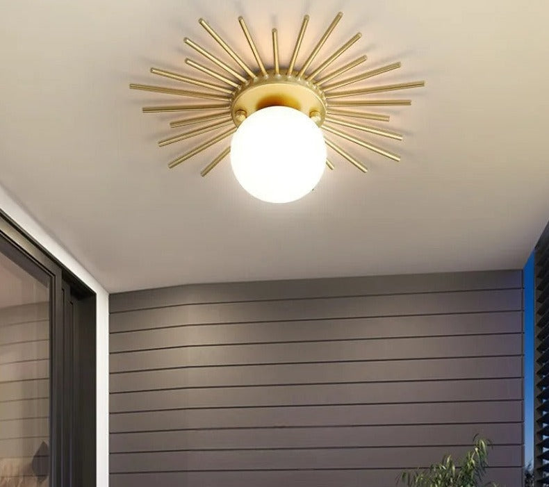 Avtoit | HaloBeam – Elegant Glass and Iron Wall Lamp for Classic Touch
