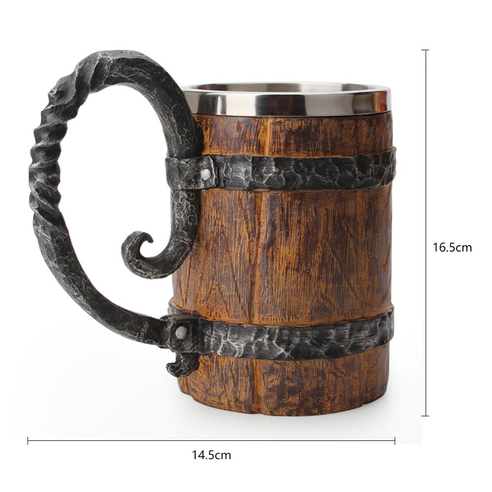 Avtoit | Ancient Time Stainless Steel Wooden Mug