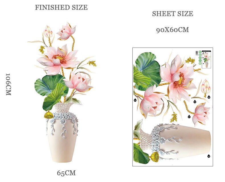 Avtoit | 3D Peacock Flower Style Wall Sticker
