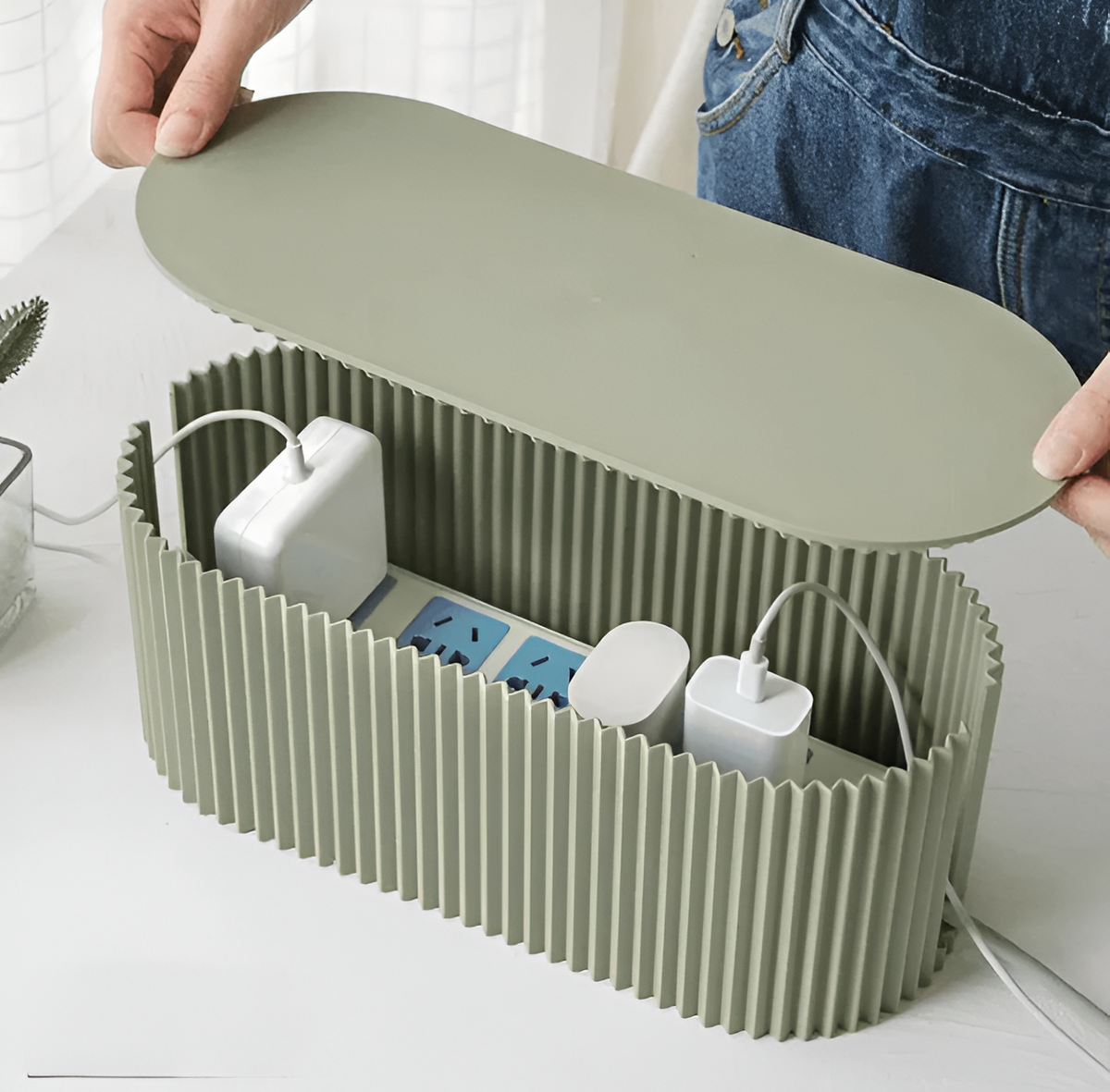Avtoit | Elegant Cable Organiser Box – Minimalist Cable Storage in Soft Macaron Colours