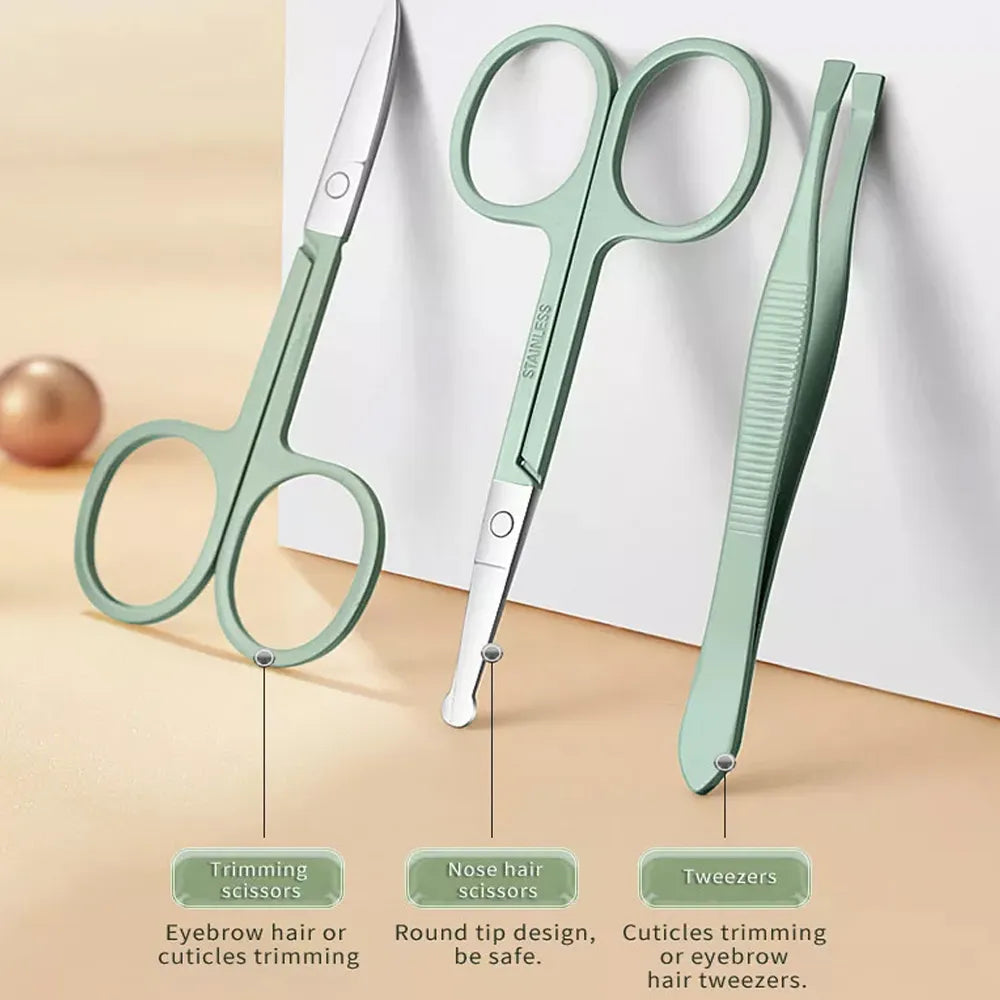 Avtoit | LuxNails | Professional Stainless Steel Manicure and Pedicure Set | Portable & Multifunctional | Luxurious Storage Box