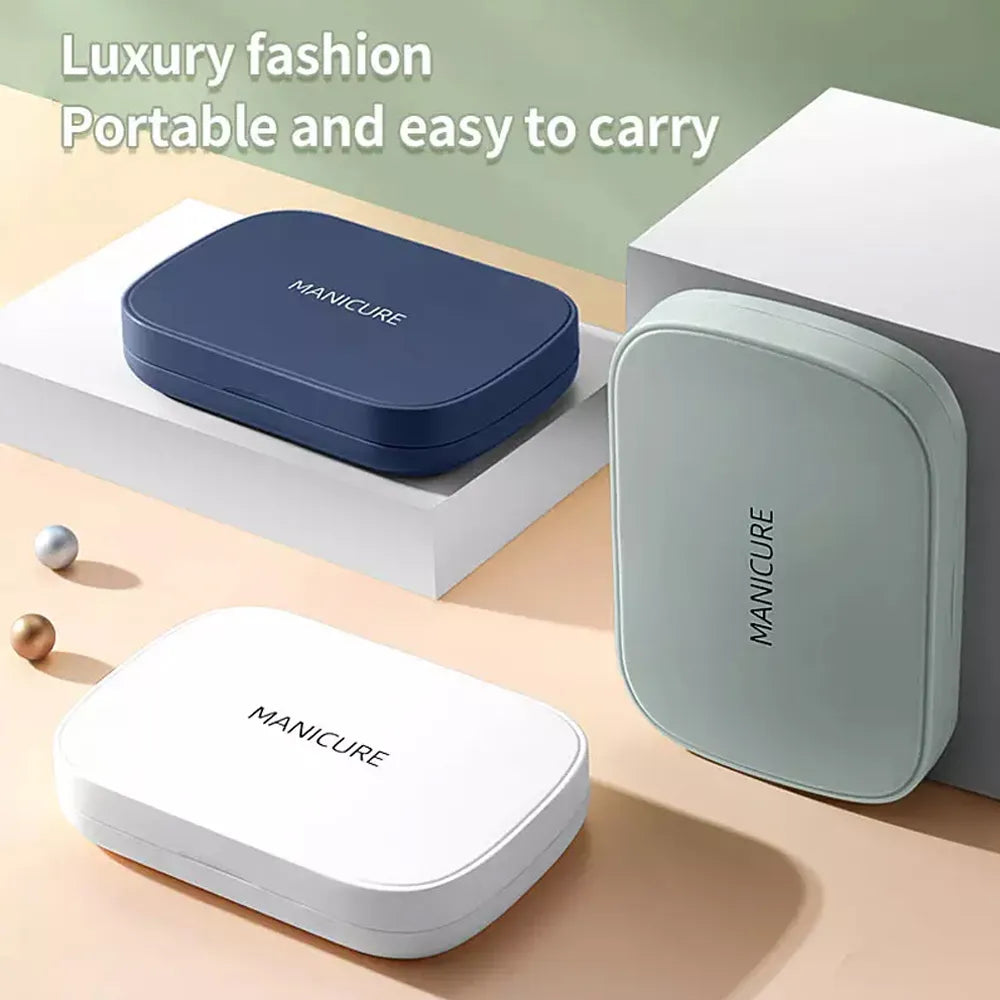 Avtoit | LuxNails | Professional Stainless Steel Manicure and Pedicure Set | Portable & Multifunctional | Luxurious Storage Box