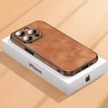 Avtoit | High-quality leather iPhone case with shockproof camera protection cover bag | MagSafe case for Apple iPhone 15/14/13 Pro Max Plus | Armor cover phone case