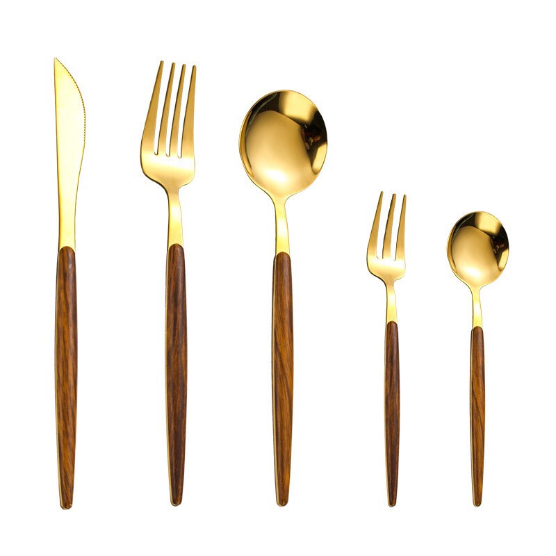 Avtoit | Wooden Handle Cutlery Set | Elegant Tableware for Every Occasion