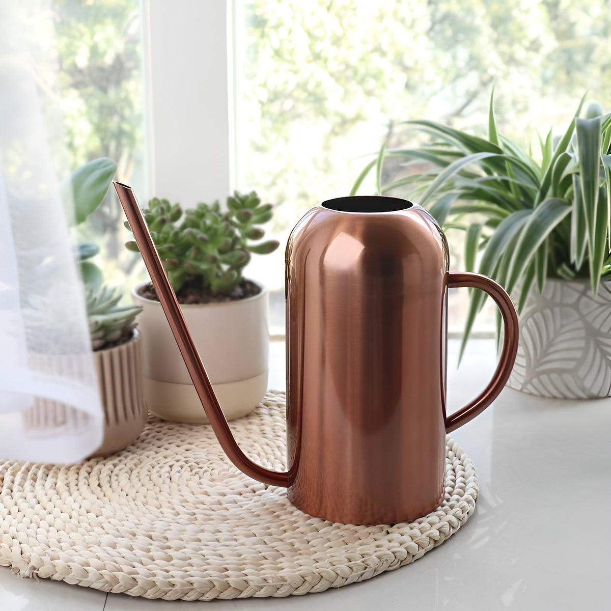 Avtoit | Stainless Steel Pourer - 1.5L Long Watering Can for Plants and Flowers