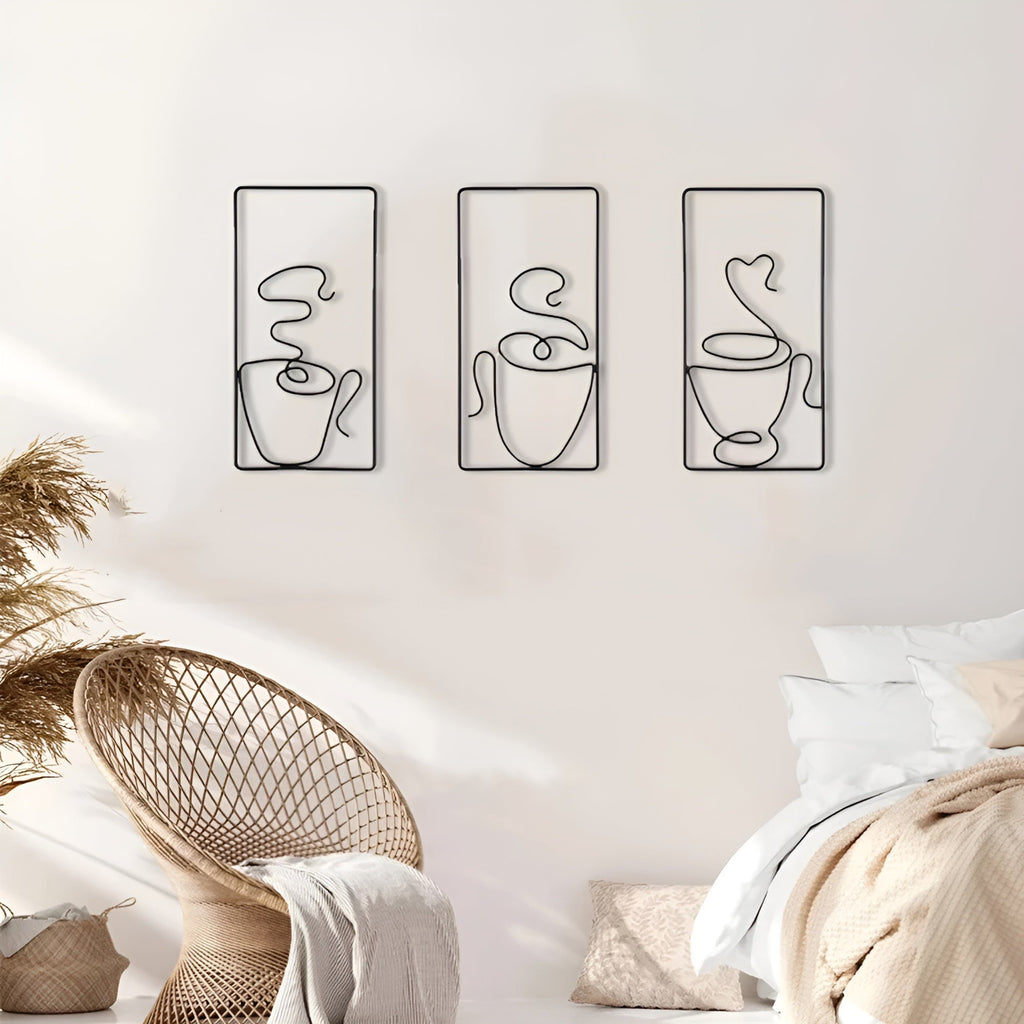 Avtoit | Brewtiful Cups – Aesthetic coffee cup wall art made of iron