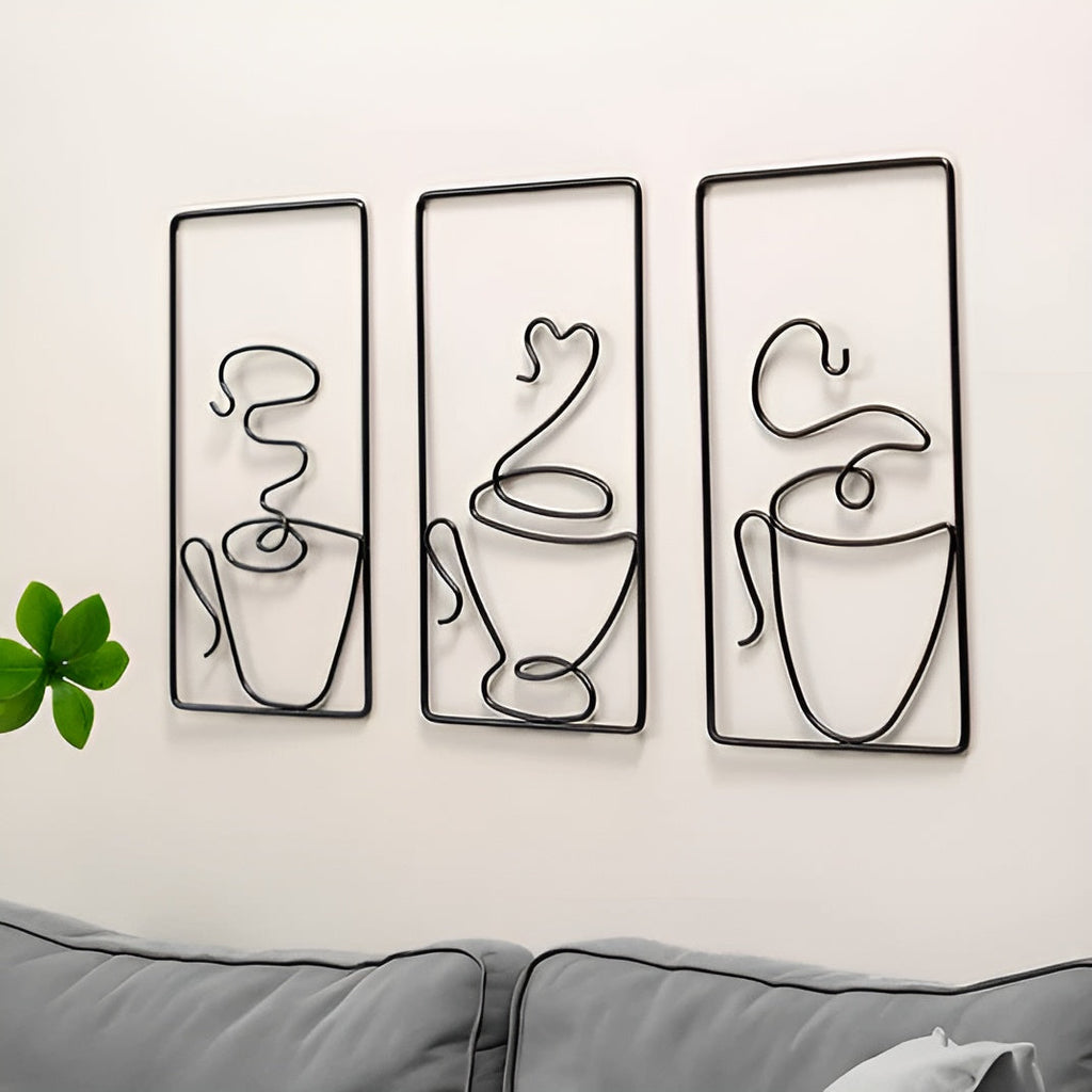 Avtoit | Brewtiful Cups – Aesthetic coffee cup wall art made of iron