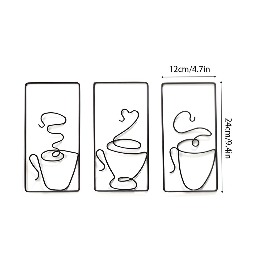 Avtoit | Brewtiful Cups – Aesthetic coffee cup wall art made of iron