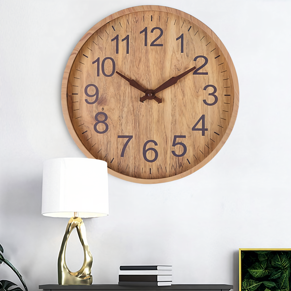 Avtoit | Elegant Wooden Wall Clock – Silent Kitchen Clock