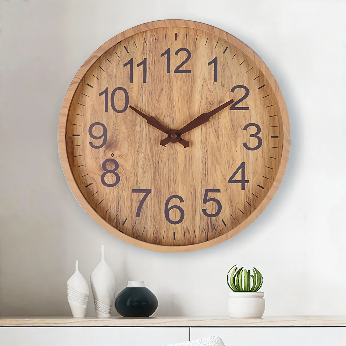 Avtoit | Elegant Wooden Wall Clock – Silent Kitchen Clock