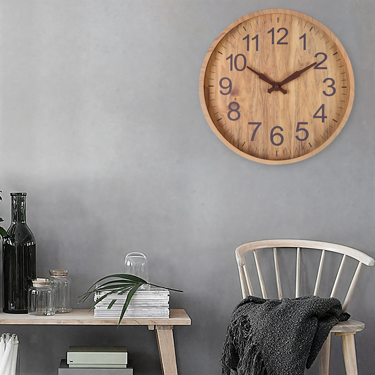 Avtoit | Elegant Wooden Wall Clock – Silent Kitchen Clock