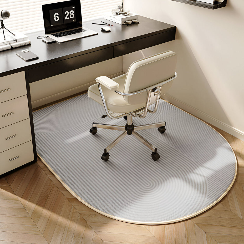 Avtoit | ComfiOval Rug Beige – Non-slip Velour Rug, 60x90 to 180x250 cm