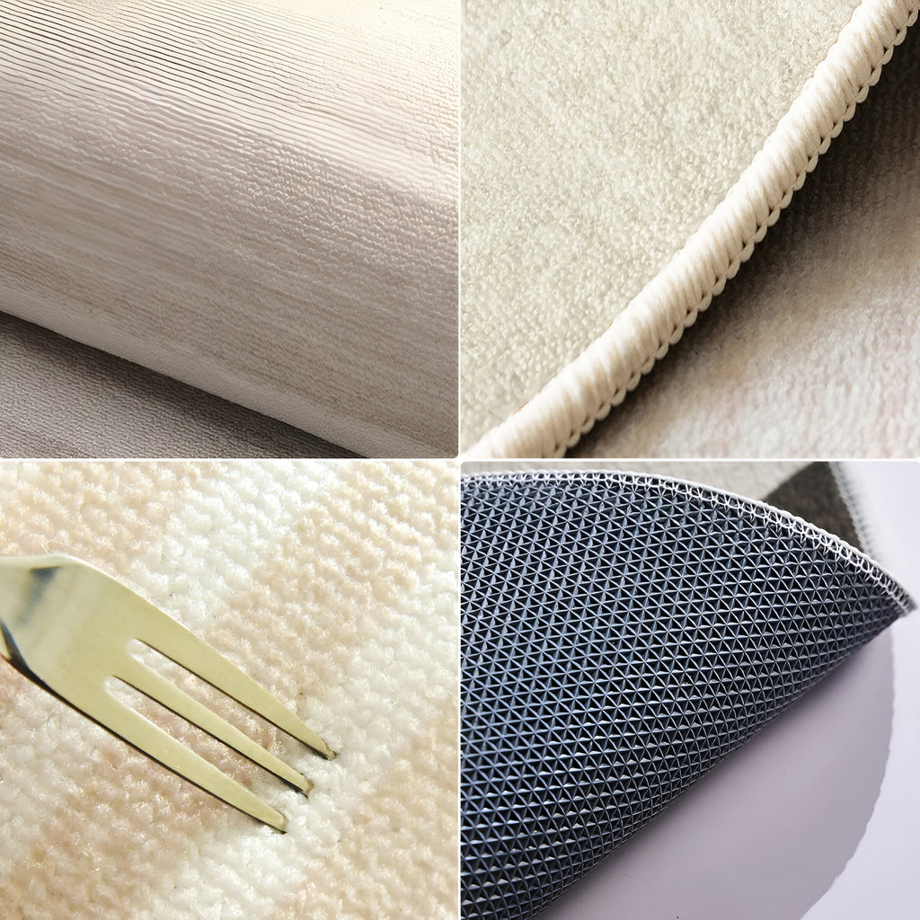 Avtoit | ComfiOval Rug Beige – Non-slip Velour Rug, 60x90 to 180x250 cm