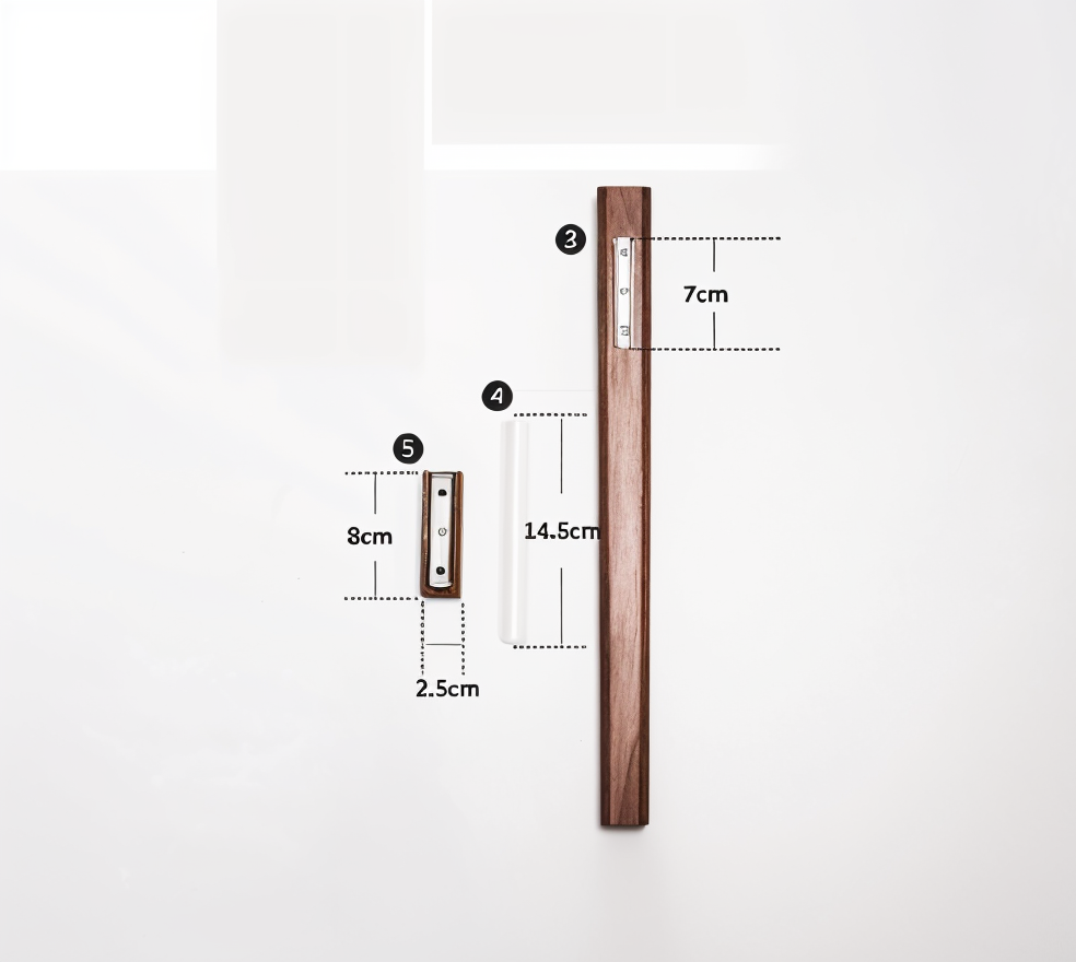 Avtoit | FreshFloret Wall-Mounted Wooden Vase – Solid Beech & Walnut Flower Display